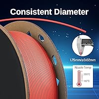 Vista 32 de SainSmart GT-3 High Flowability Flexible PLA Filament 1.75mm, High Flow 3D Printer Filament for High-Speed Printing, 2.2 LBS (1KG) Spool, White