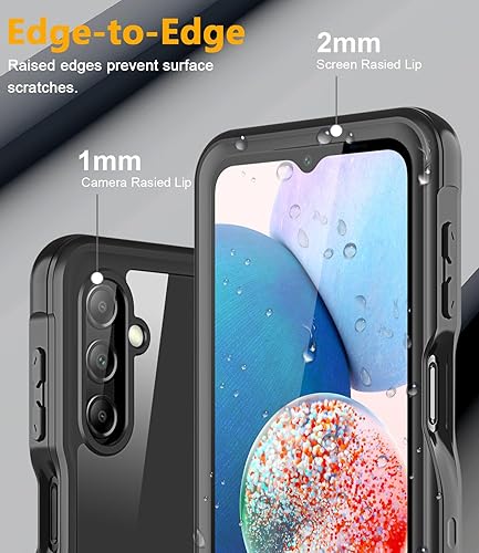 Miniatura 5 de Funda impermeable para Samsung Galaxy A14 5G, protector de pantalla integrado, cuerpo completo de 360, resistente a prueba de golpes, a prueba de