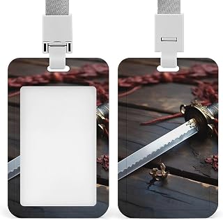 Knife on The Floor Heavy Duty Id Card Badge Holder Plastic Name Tag Badge Holder with Clear Window Waterproof Card Protector Sleeve for Nurse Doctor Teacher Office Employee