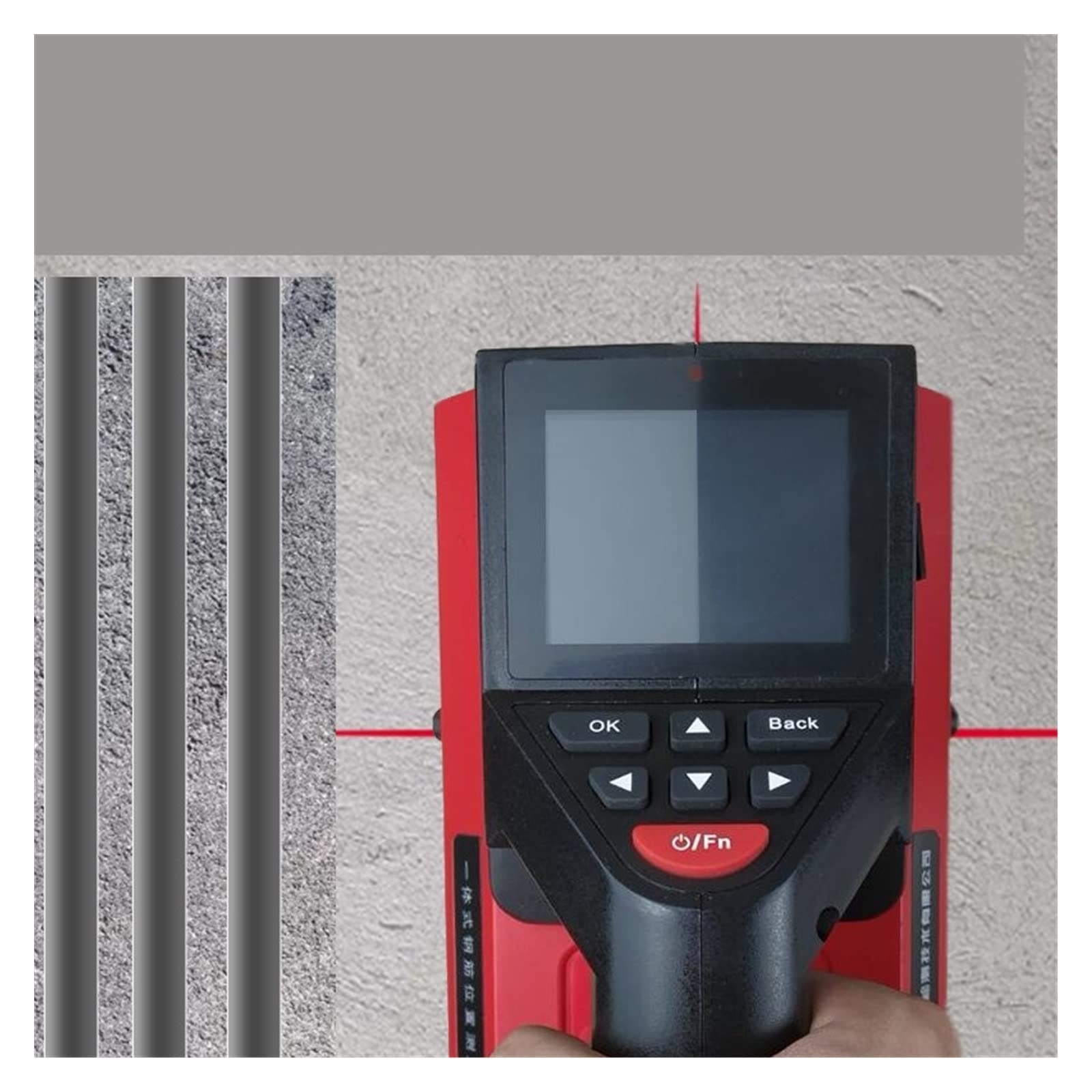 Localizzatore di Linea, Scanner for barre d'acciaio integrato Rilevatore di posizione della barra for calcestruzzo ad alta precisione Rilevamento dello spessore copertura