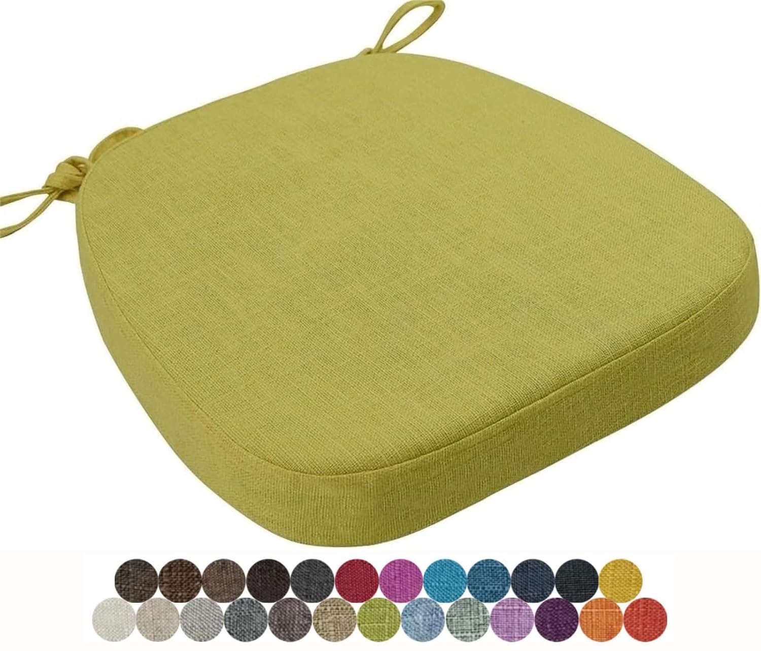Seokor Color1 Chair Cushion Kitchen, Memory Foam Chair Pads, 40X38/43X40/43X42cm With Ties Non-Slip Chair Pads，Outdoor Indoor Seat Cushion For Dining Office Garden Chair(,43X40x5cm)