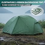 Clostnature 2 Person Hiking Tent - Lightweight 2 Person Hiking Tent, Easy Set Up Waterproof Camping Tent for Adults