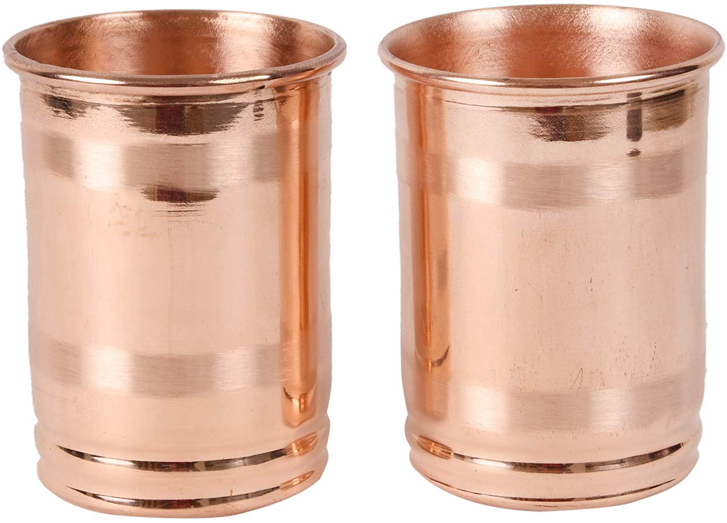 AC Anand Crafts Seamless Pure Copper Drinking Serving Water Glasses Serveware Glass Tumbler Set of 2