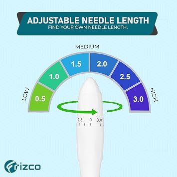 Adjustable Microneedling Derma Stamp - 140 Titanium Pins Professional Microneedle Dermapen for Hair, Beard Growth, Face, Body - MRS-N & DRS-N (MRS)
