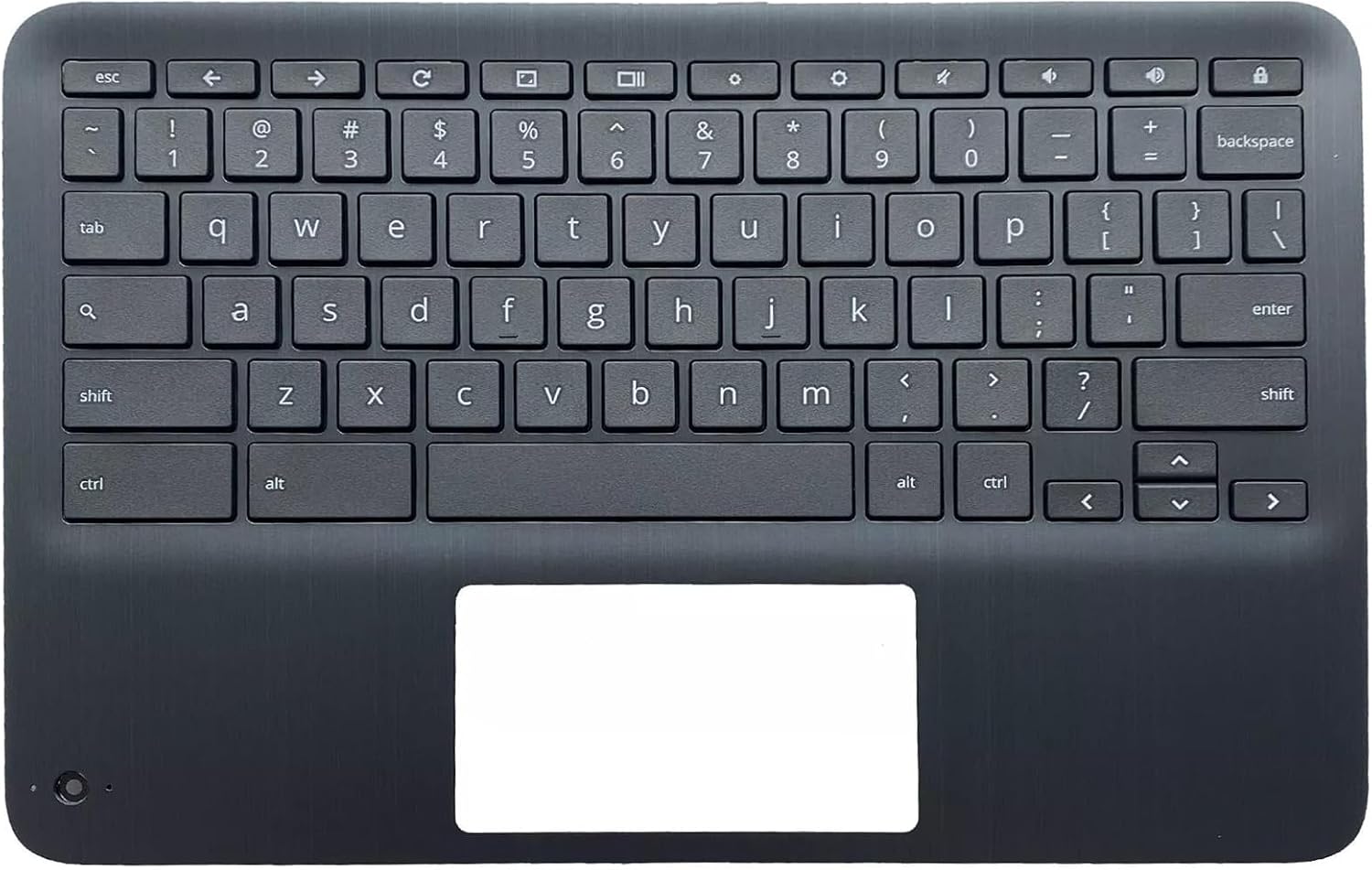 New Replacement for HP Chromebook X360 11 G3 EE Laptop Upper Case Palmrest Non-Backlit Keyboard Assembly Part with WFC Hole L92215-001 Black