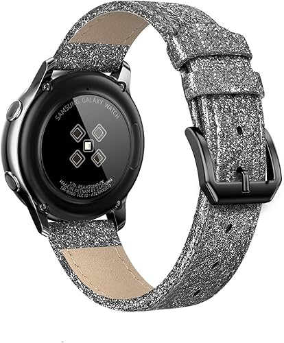 Vista 20 de Correa de piel compatible con Samsung Galaxy Watch 3 de 41 mm / Galaxy Watch Active de 40 mm / Active 2 44mm / Galaxy Watch de 42 mm, 20 mm de piel