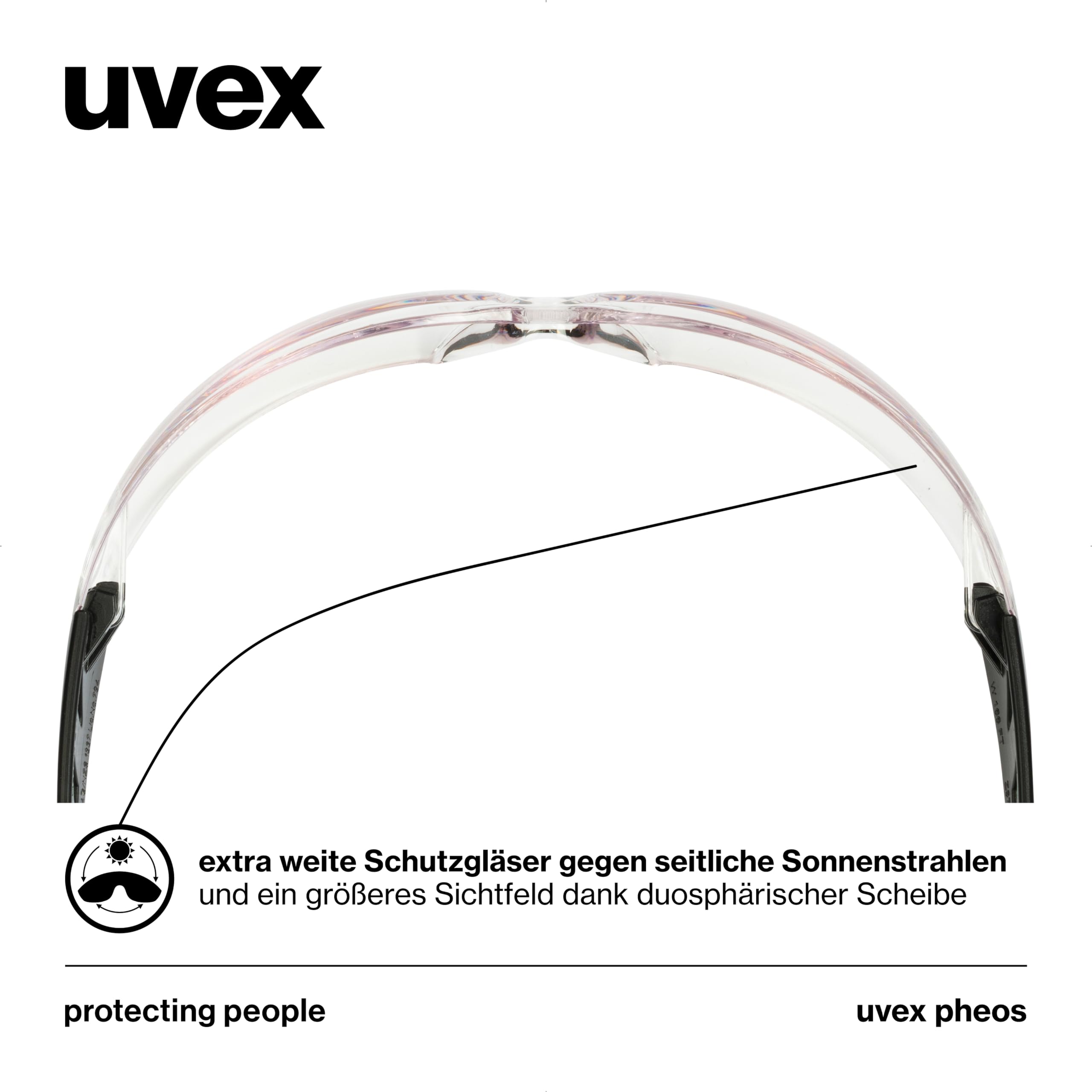Uvex okulary do prasowania Uniseks Pheos (1 w zestawie)