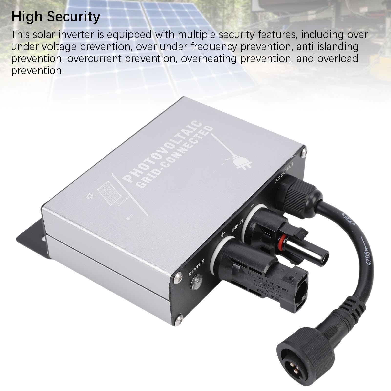 Akozon Solar Wechselrichter, IP45 Wasserdicht Aluminiumlegierung