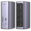 UGREEN Docking Station Triple Display, 12-in-1 USB C MacBook Docking Station with 2 HDMI DP 8K, 10 Gbps USB C and USB-A Data, 100W PD Charging, Ethernet, Audio, SD TF Card Reader for Mac OS, Windows