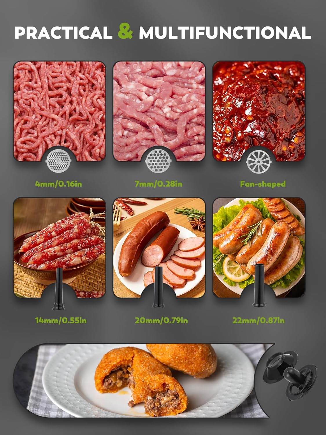 Electric Meat Grinder + Flyseago Multifunctional Electric Cheese Grater