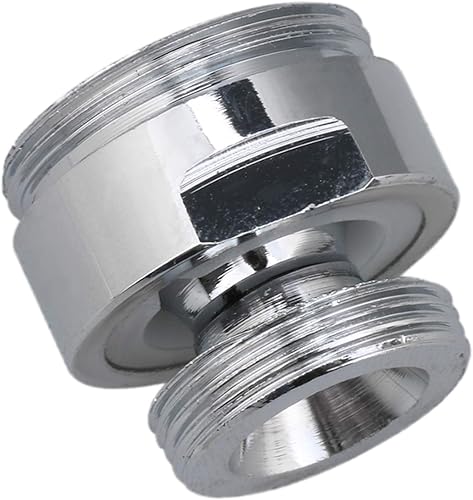 Miniatura 2 de RDEXP Grifo aireador macho rosca 0.709 in a 0.866 in adaptador de grifo de agua 360 grados cobre