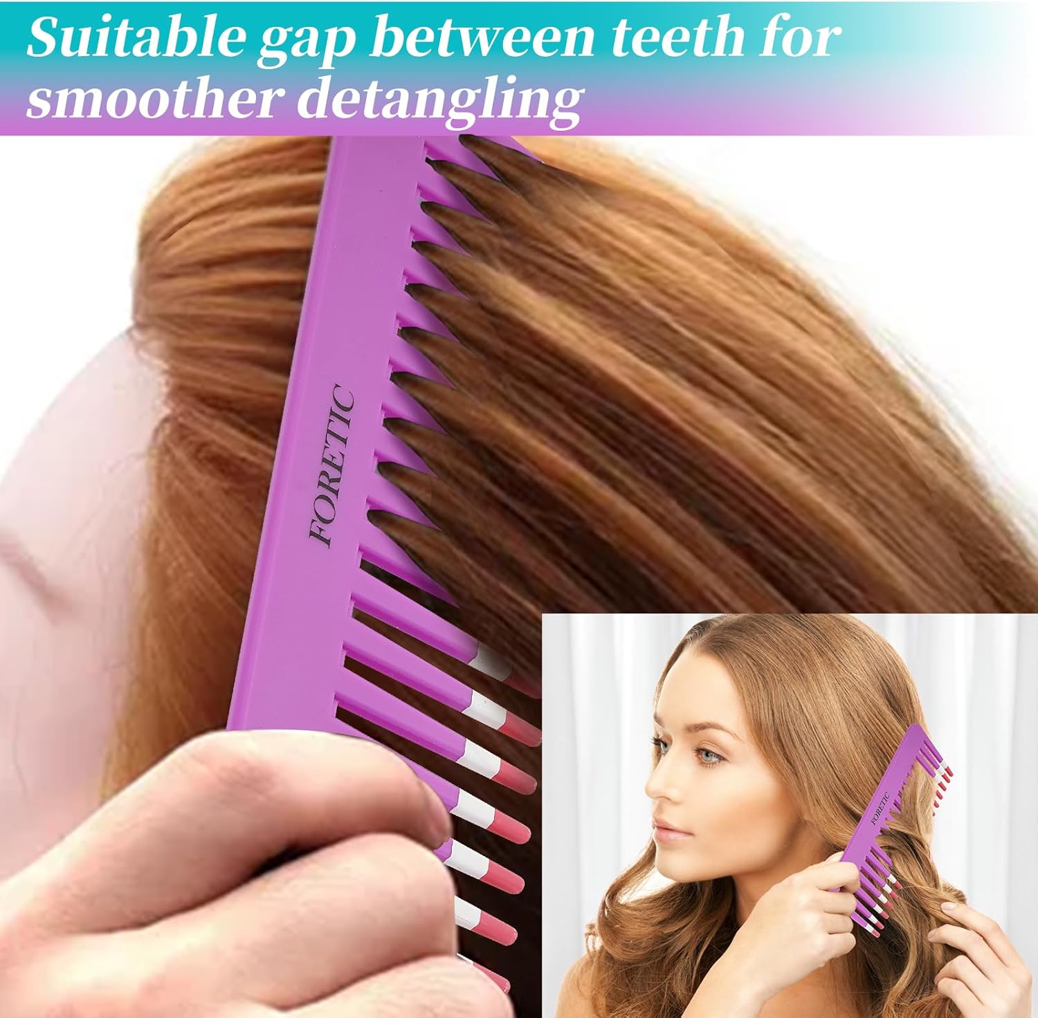 Wide-Tooth Anti-Static b Set-6.1inch Handle-Design, Suitable for