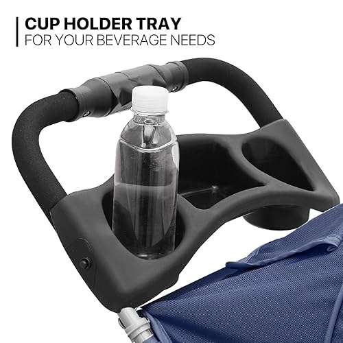 Miniatura 7 de MoNiBloom Cochecito para mascotas de 3 ruedas, jaula plegable para perros y gatos, con cubierta climática, cesta de almacenamiento y soporte para