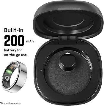 Herz P1 Rapid Charging Case - Smart Ring Portable Charging Case with 200 mAh Battery Magnetic Charger | Charges Herz P1 Smart Ring 8 Times | Compact & Lightweight Design for Travel