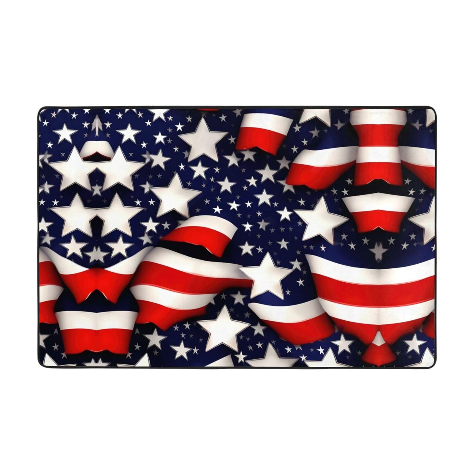 Tapis drapeau américain super doux pour réchauffer le sol du salon et de la chambre