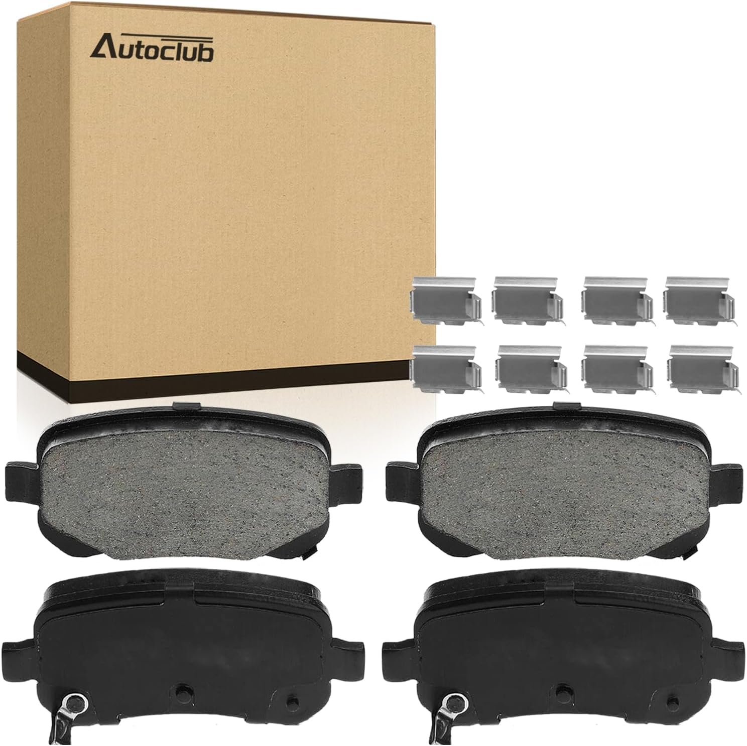 AUTOCLUB Brake Pads Rear for 2009 2010 2011 2012 Dodge Grand Caravan Journey, for 2009 2010 2011 2012 Volkswagen Routan Chrysler Town & Country Brakes, Ceramic Replacement 1326
