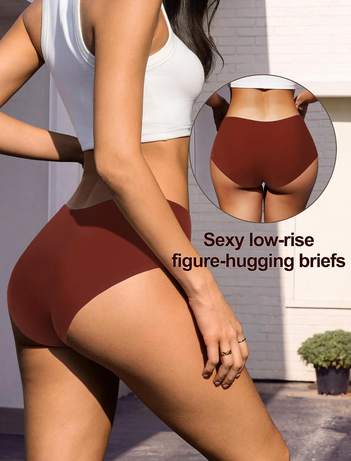 Seamless Womens Underwear No Show Hipster Briefs Panties Multi Pack(Regular & Plus Size)