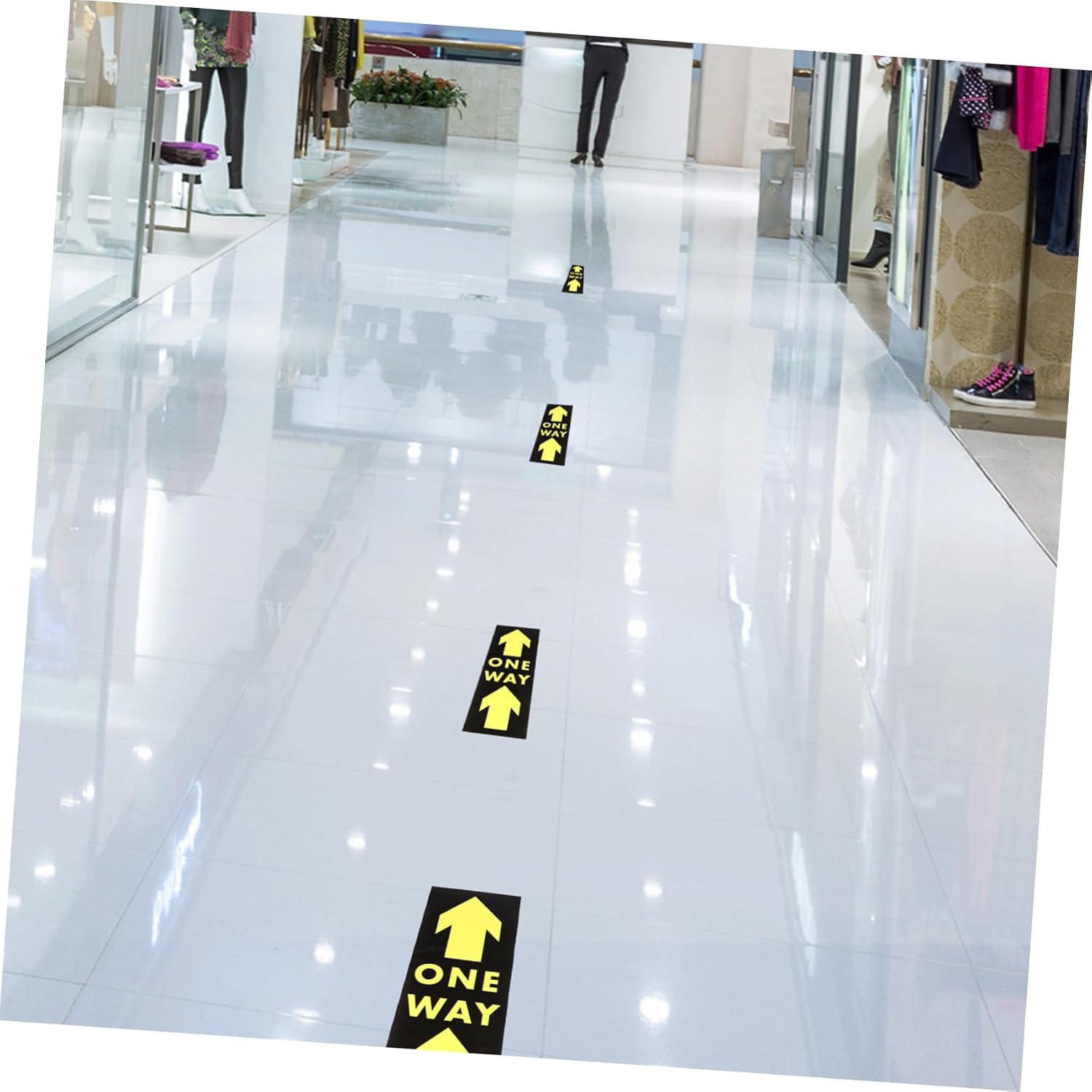 5Pcs PVC Safety Floor Sign Marker for Social Distance Warning