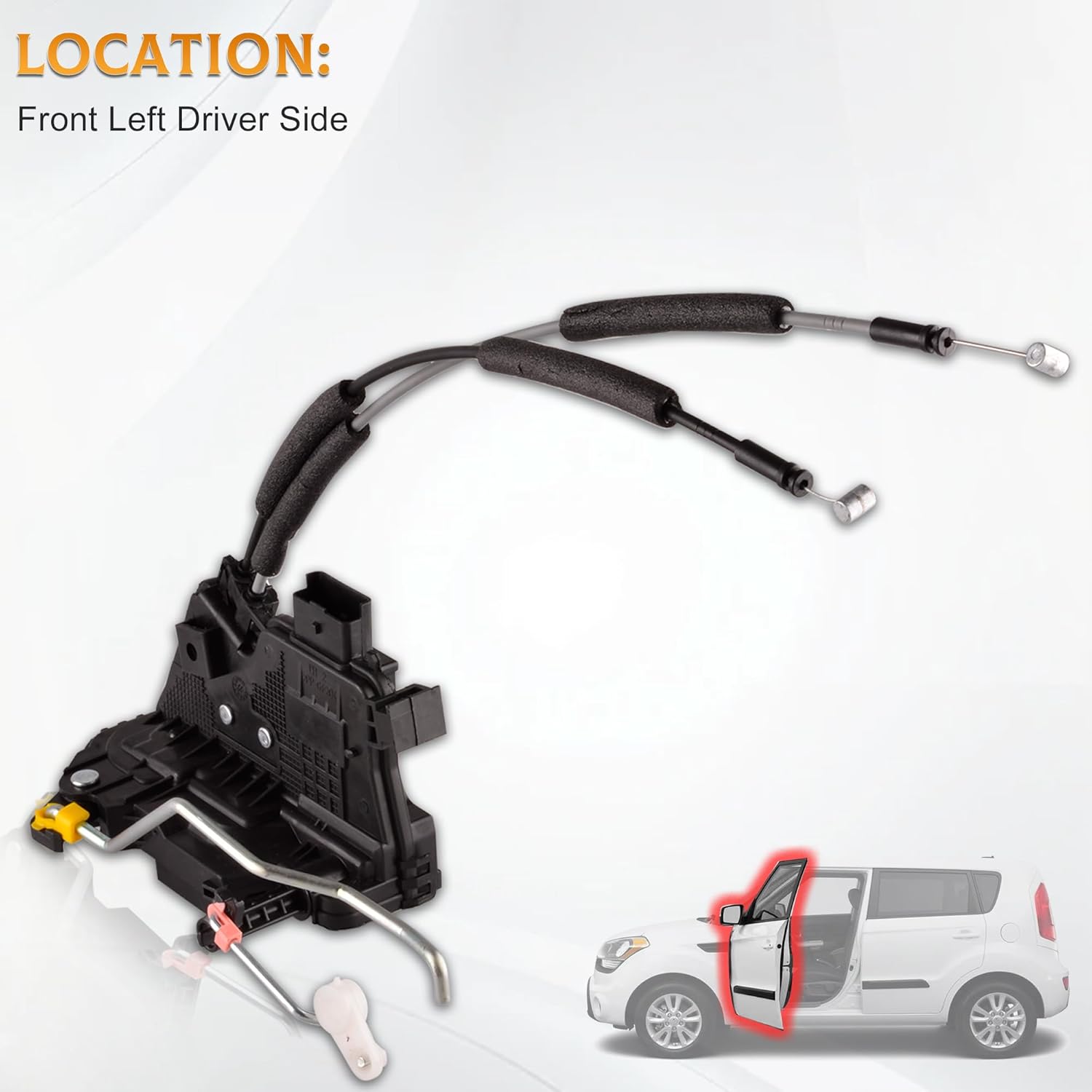 Front Left Door Lock Actuator Compatible for Kia Soul 2011-2013 Replace Driver Side Door Latch Assembly