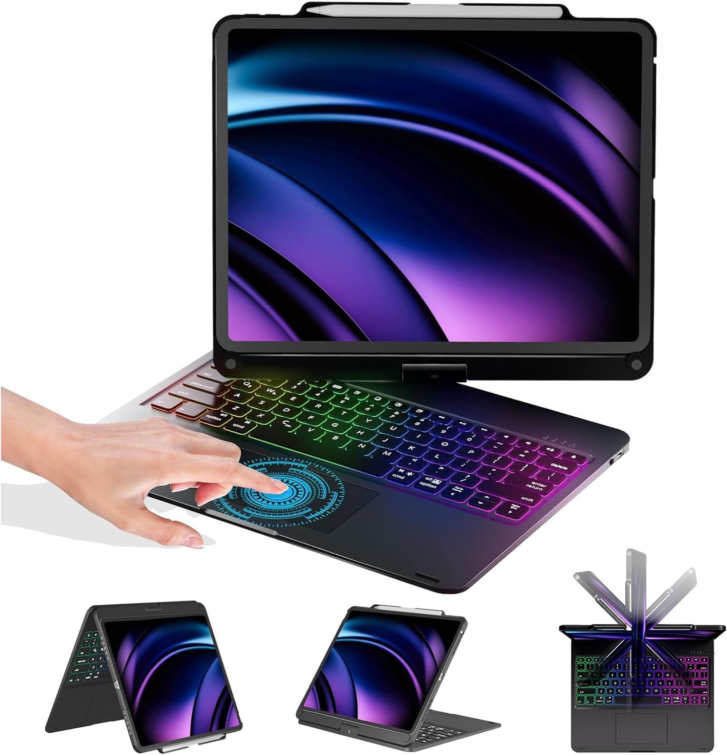 iPad Air 13-inch 2024 and iPad Pro 12.9 (6th/5th/4th/3rd Gen) Rotatable ...