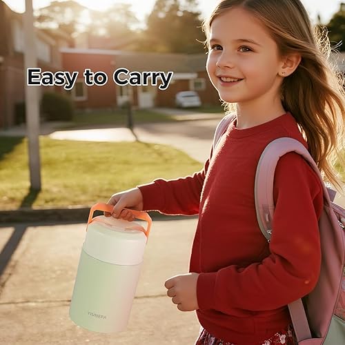 Miniatura 6 de Tarros de alimentos aislados y tarro térmico para alimentos de 33.8 onzas  12 horas caliente24 horas de retención fría, acero inoxidable 316 a