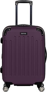 Renegade Luggage Expandable 8-Wheel Spinner Lightweight Hardside Suitcase, Midnight Plum, 20-Inch Carry On