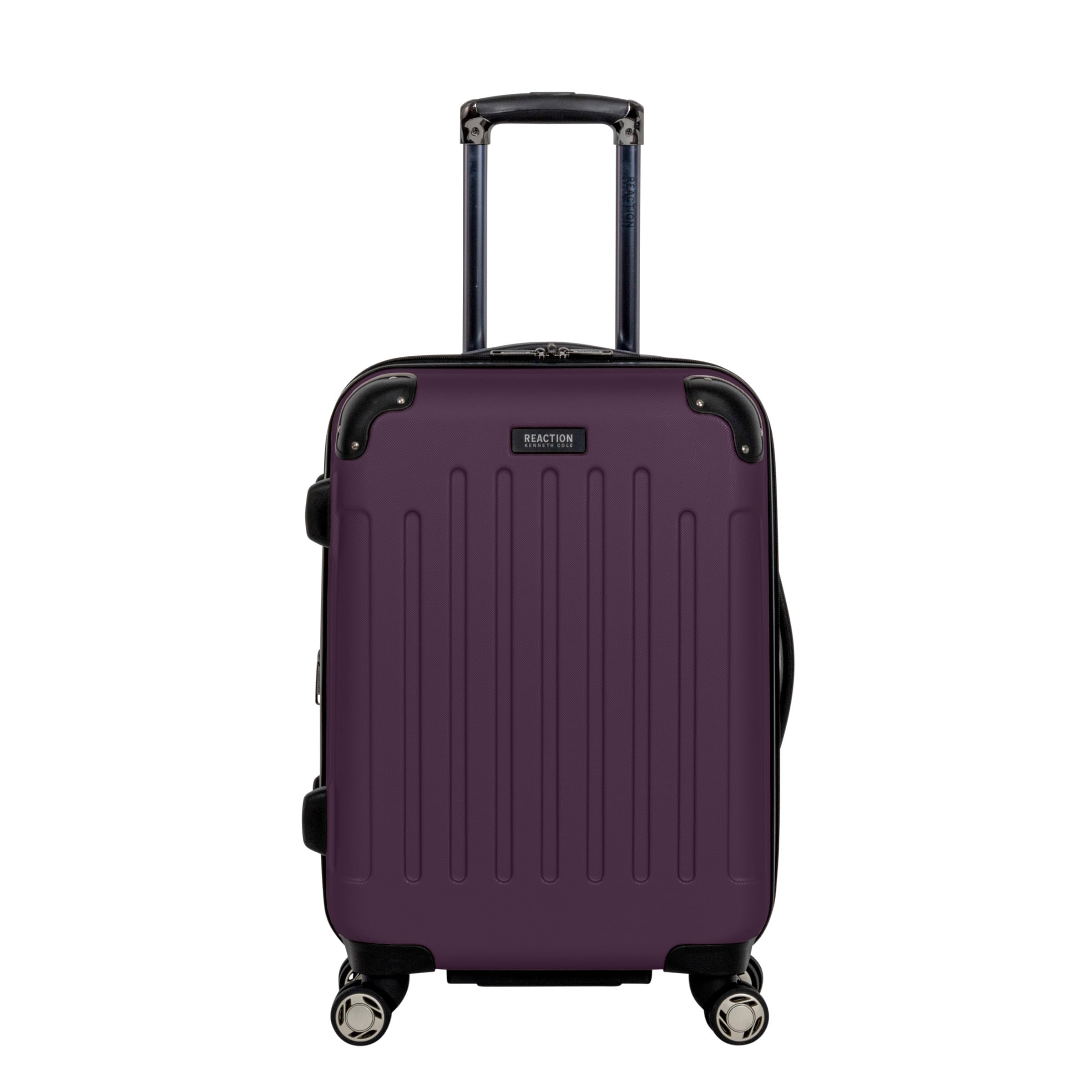 Kenneth Cole REACTION Renegade Luggage Expandable 8-Wheel Spinner Lightweight Hardside Suitcase, Midnight Plum, 20-Inch Carry On