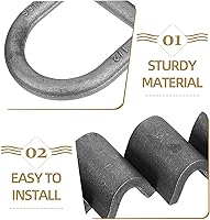Vista 3 de 4pcs 1/2 Inch Welded D-Ring Anchors 12000lbs Forged Steel Trailer Truck Tie Down Weld-on Cargo Mooring Points for Rv Farm Applications