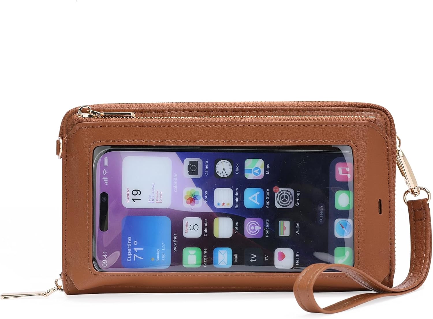 GOIACII Phone Purse Crossbody Bags for Women Small Travel Wallet Touch Screen RFID Blocking - Image 7