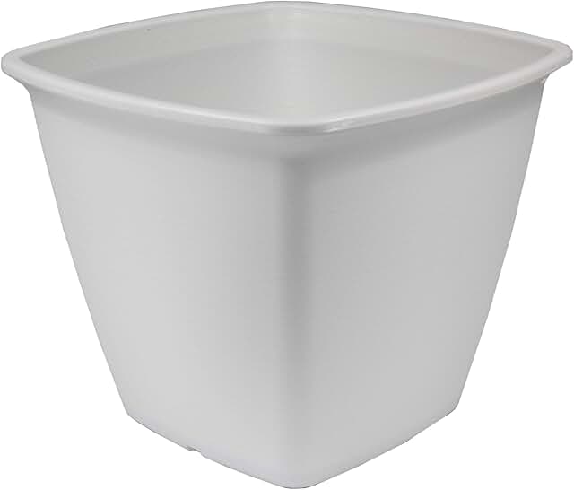 Amazon.co.uk Square White Plant Pots
