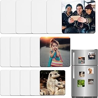 15 pcs Sublimation Magnet Blanks, VEINARDYL DIY Decorative Sublimation Fridge Magnets, 2.2x2.2in, 2.6x2.6in, 3x3in Photo Fridge Magnet for Home Kitchen Oven Wall Door Decor - 3 Size (Square)