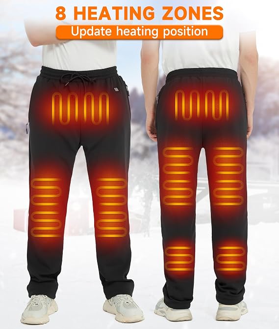 FERNIDA Heated Pants for Women Men with Battery Pack Fleece Electric Pants