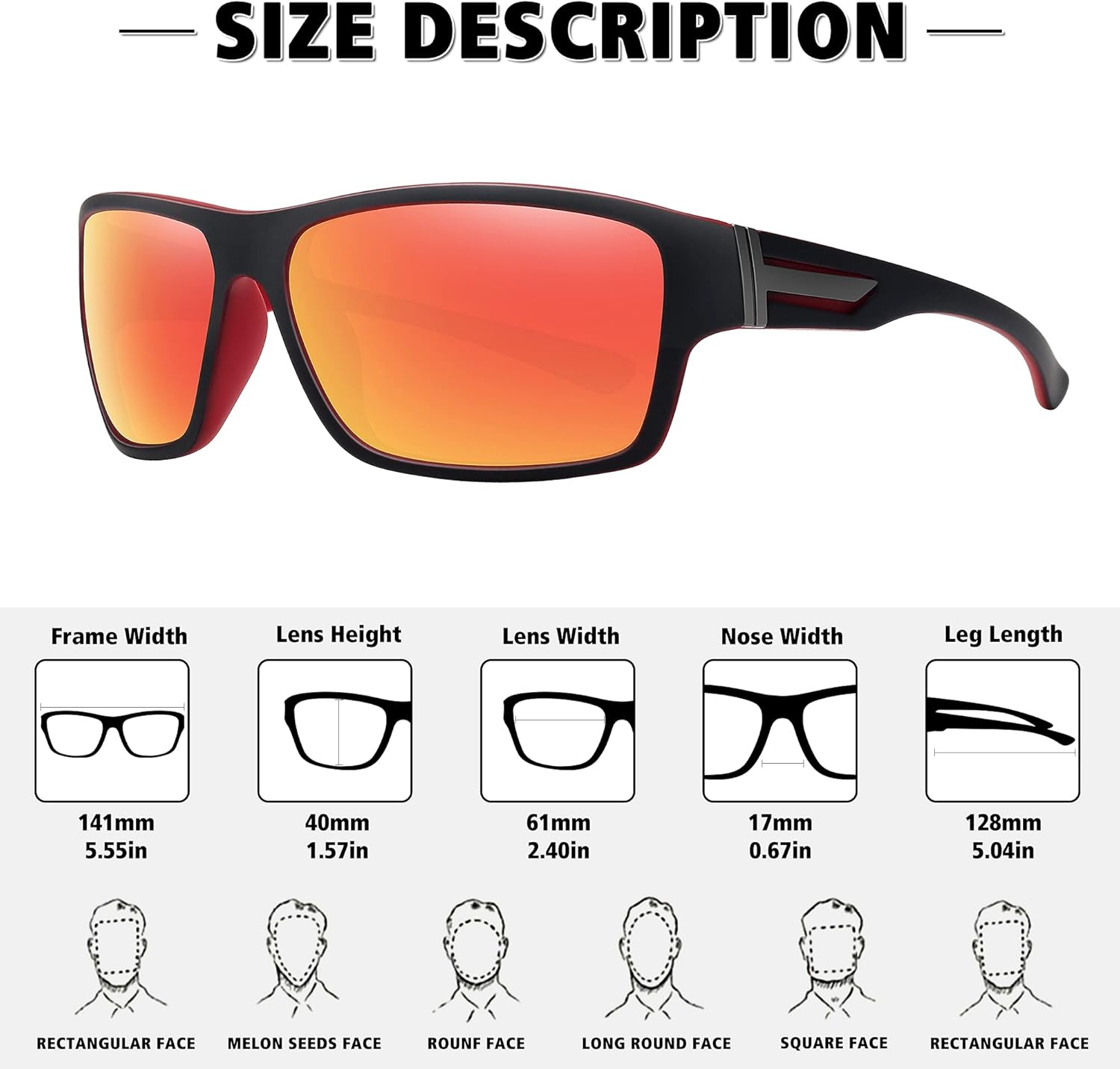 Miniatura 3 de STORYCOAST Gafas de sol deportivas polarizadas para hombres y mujeres marco irrompible ciclismo pesca conducción