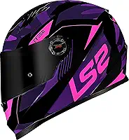 Capacete Ls2 Ff358 Tank Cam Purple - Preto Com Roxo - 60/L