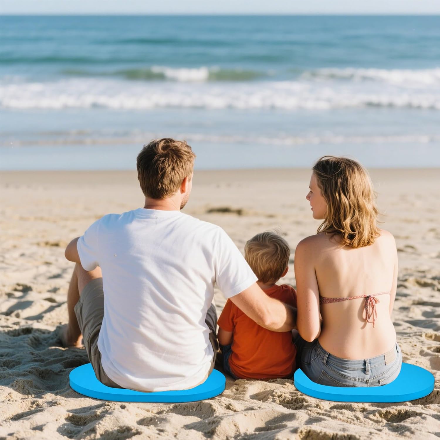 4 Pcs Poolside Seating Mat - 17.7 x 13.4 Soft Oval Foam Poolside Seat Cushion for Edge of Pool, Portable Seat Mat for Side of Pool, Poolside Seat Pad for Above Ground Pools Lounging