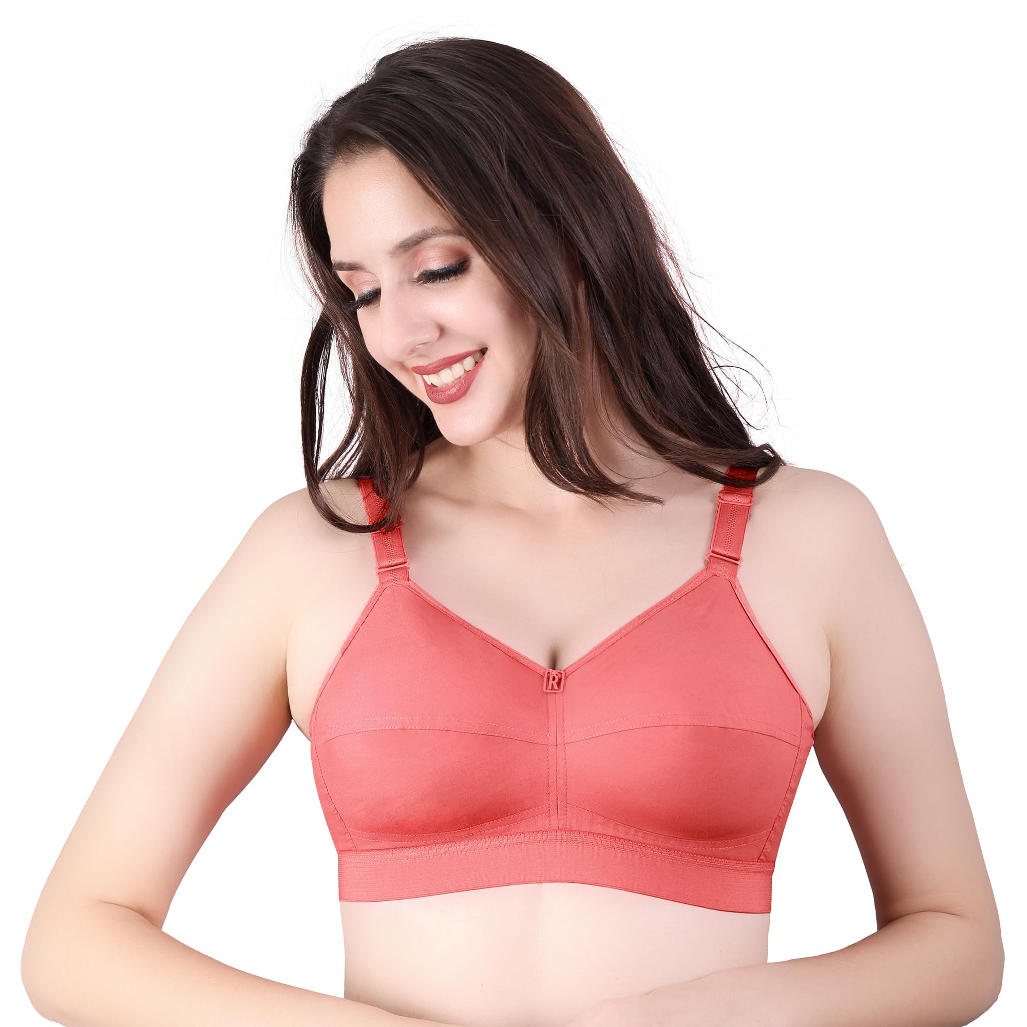 TRYLO Women's Cotton Wire Free Casual Full Coverage Bra