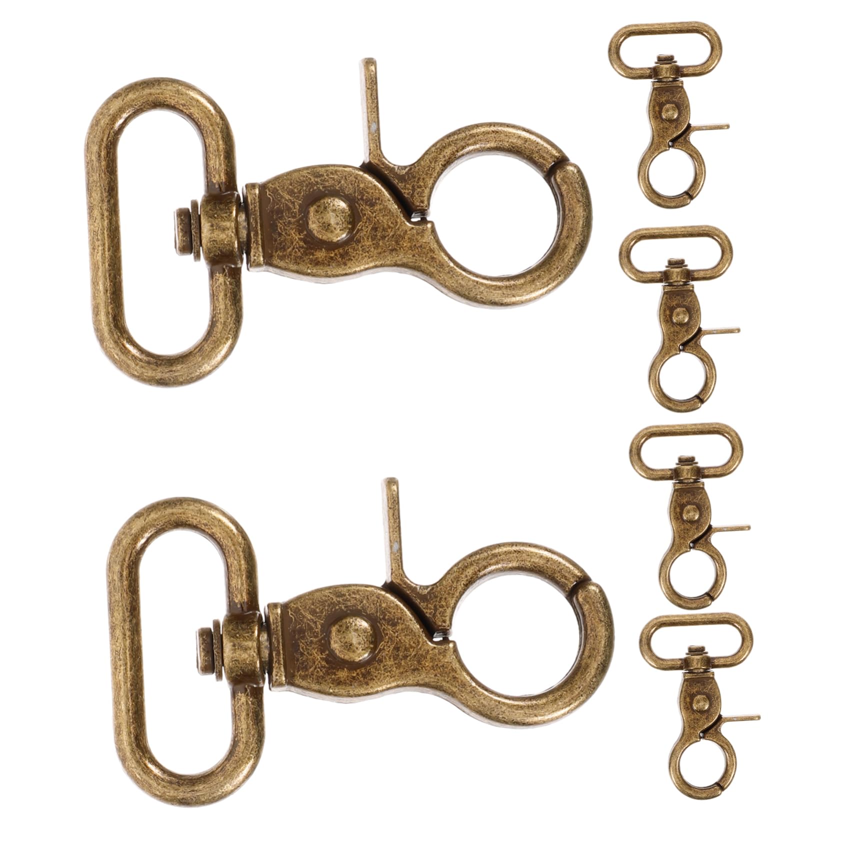 DOITOOL 5 Series Giratorios Para Clips De Mosquetón Para Accesorios Broches De Trigger Snap De Aleación De Zinc Para Fabricación Diy 6 Piezas X 5