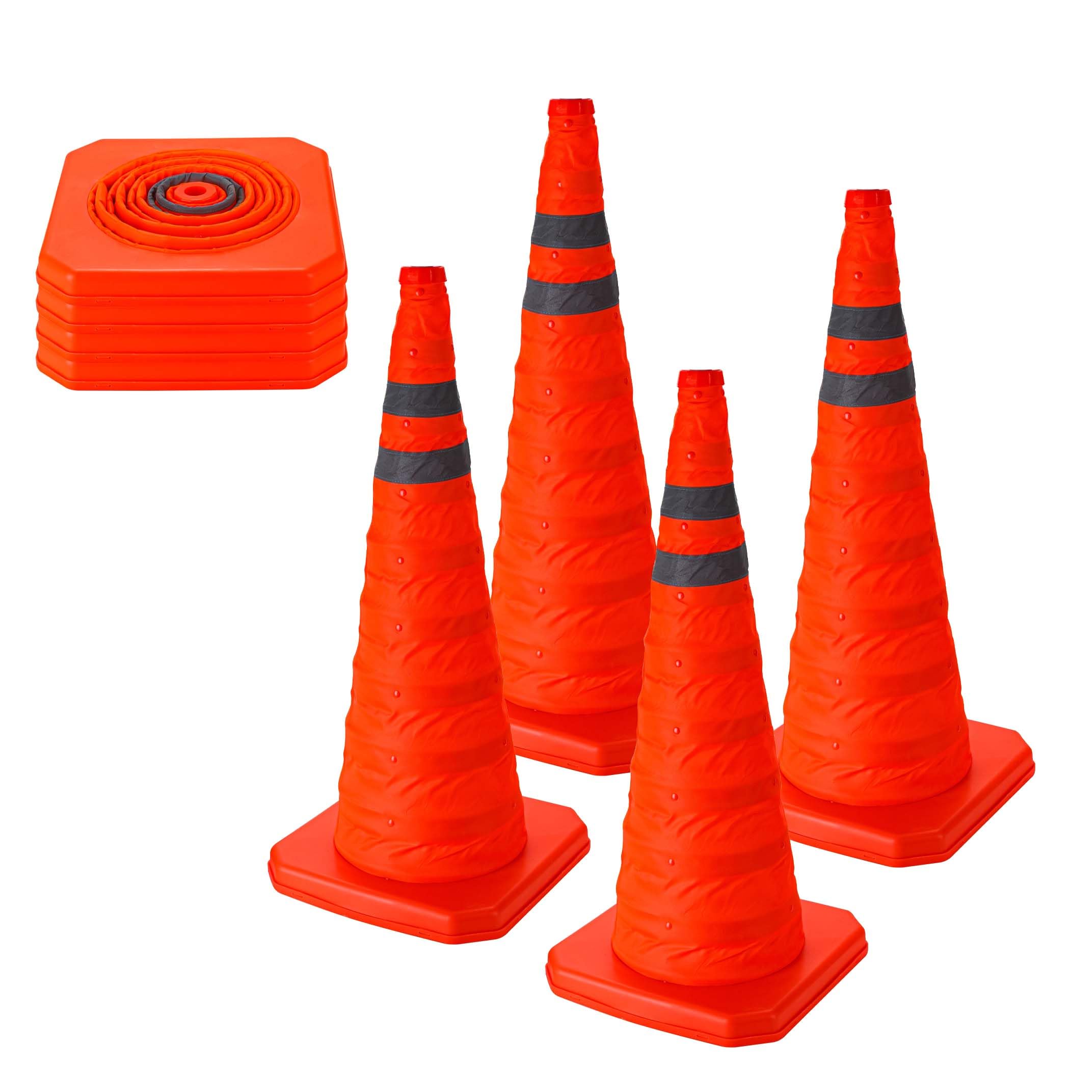 Snapklik.com : CARTMAN 4 Pack 28 Inch Collapsible Traffic Cones