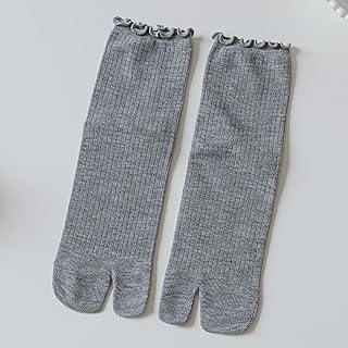 ZGJHFF Lace Two-toe Socks Two-finger Socks Toe Socks Cotton Socks Four Seasons Medium Tube (Color : 3-pack, Size : Even size)