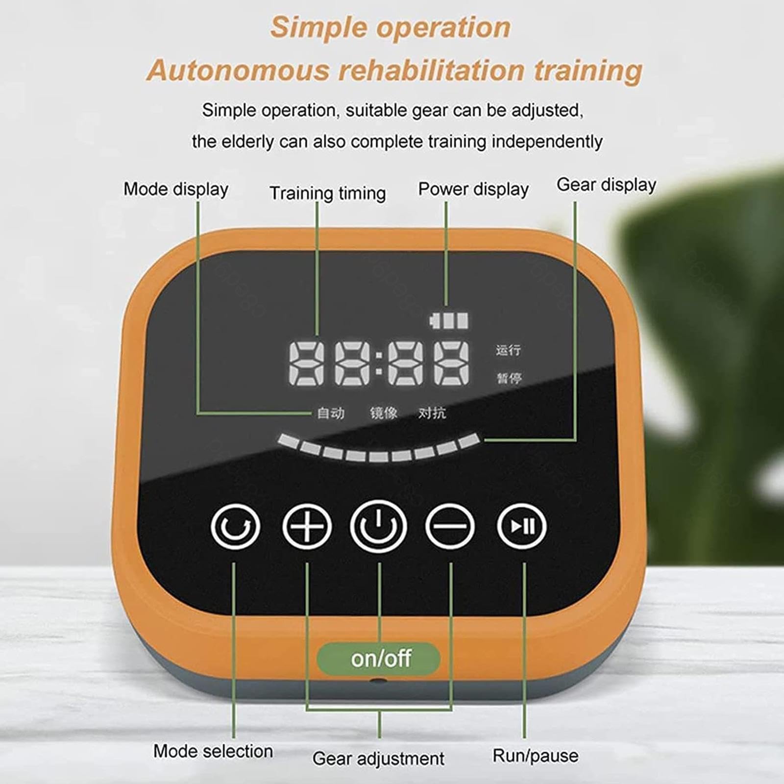 Disabilità Aids Riabilitazione Attrezzature Tastiera Correzione Esercizio con Funzione Mano Ictus Emiplegia con Touch Screen LCD/Temporizzazione/Intensità di Allenamento,Right-XL