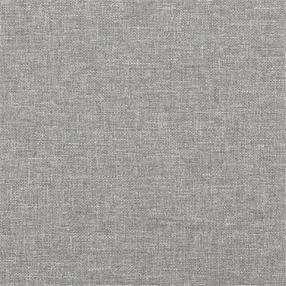 BOWERY HILL Contemporary Engineered Wood King Bed Frame, Light Grey Matte Finish, Upholstered Polyester Fabric, Rectangular Design, Durable Bedroom Furniture, Fits King Mattress for Couples or Guest