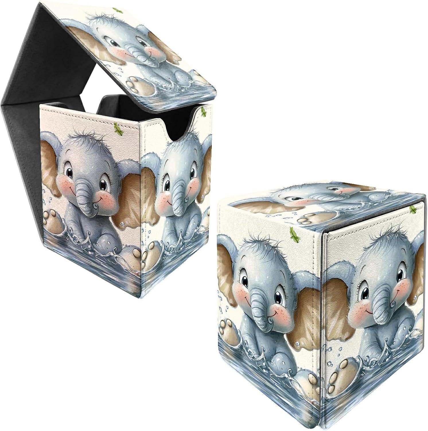 Magnetic Trading Card Deck Box,Baby Elephant