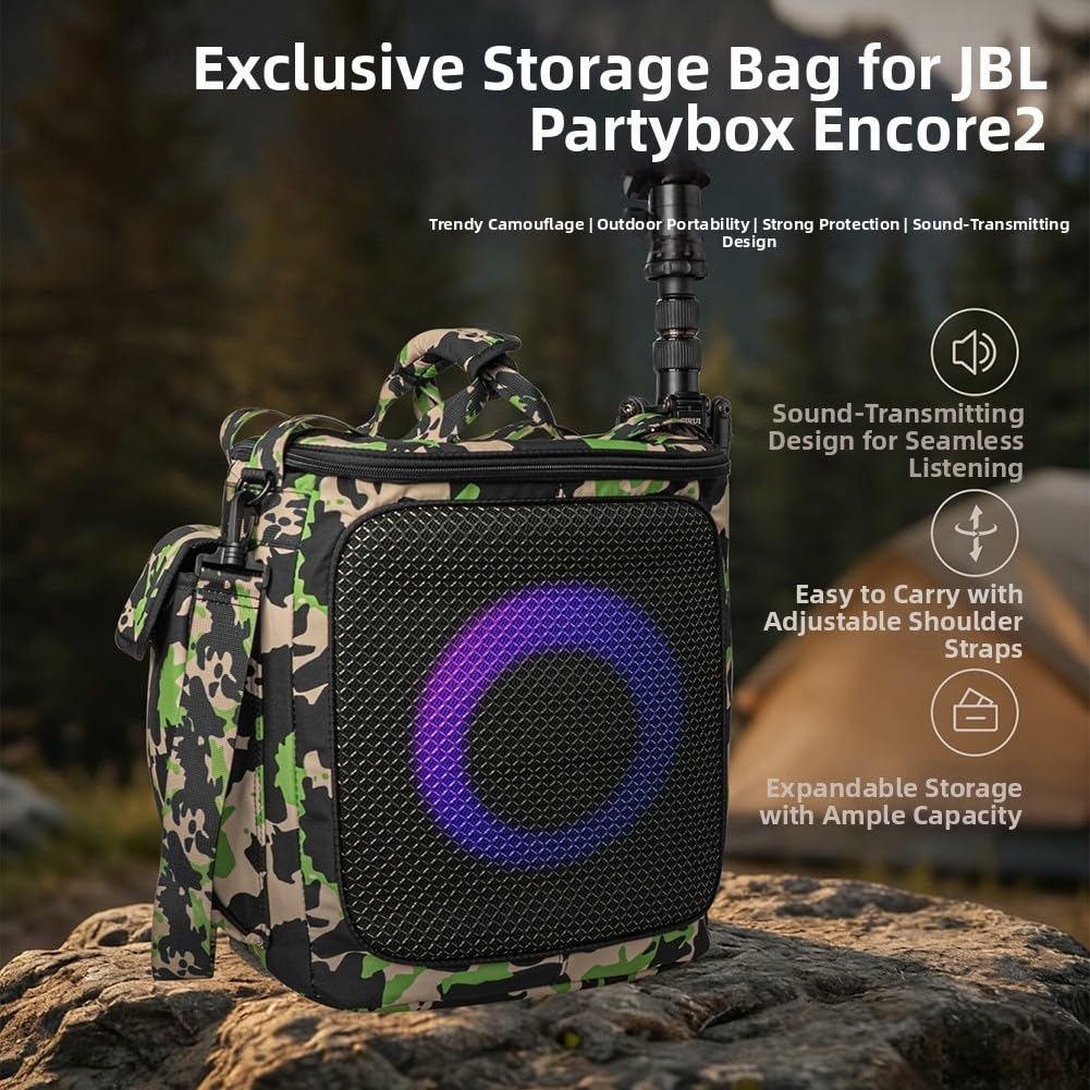 EVA Hartschalentasche für JBL für partybox Encore2 für stoßfest(Black)