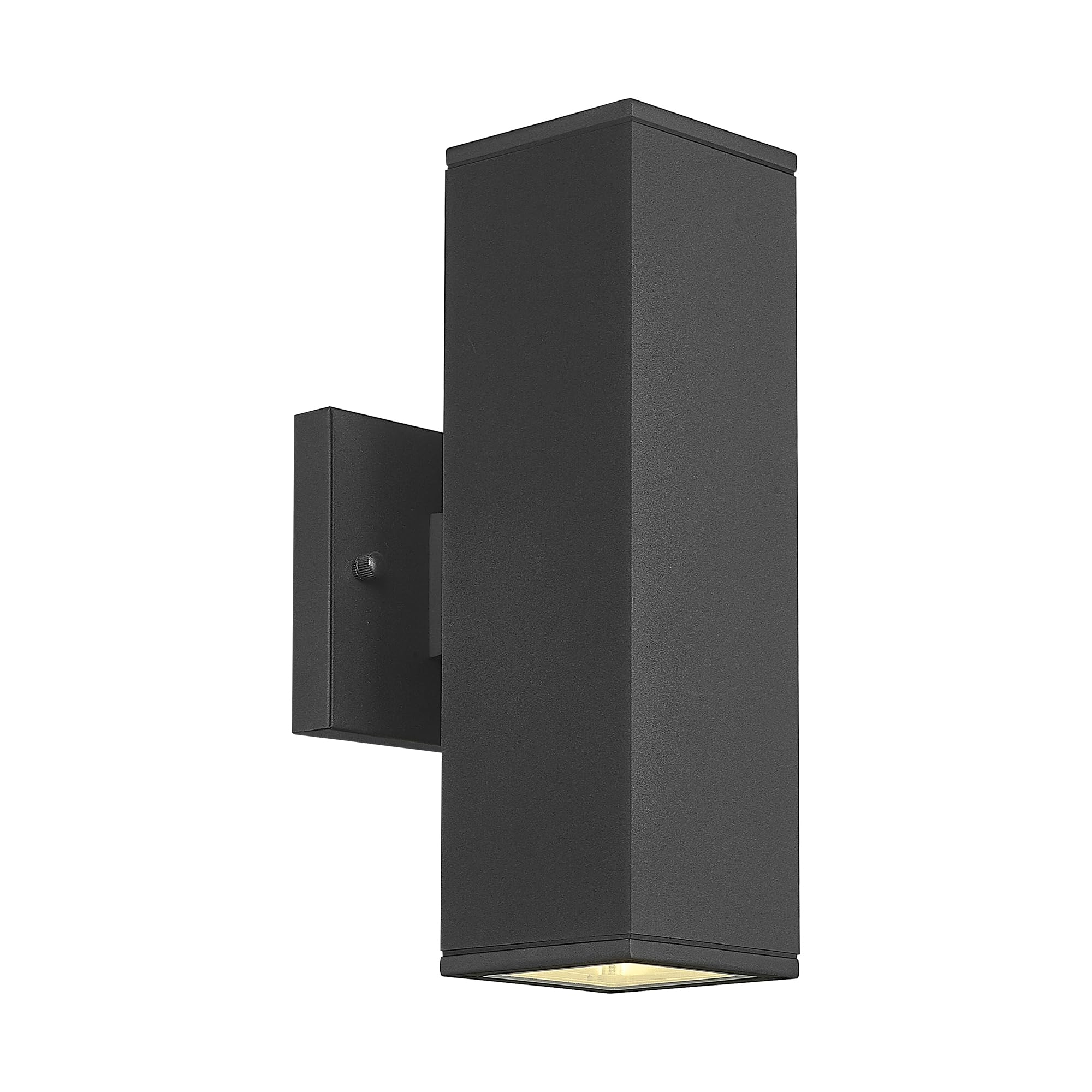 Ken &amp; Ricky Modern Outdoor Wall Light,Aluminum Rectangular,Black,1 PK