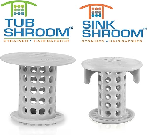 Miniatura 2 de TubShroom and SinkShroom - Protectores de drenaje para bañeras y fregaderos, color gris
