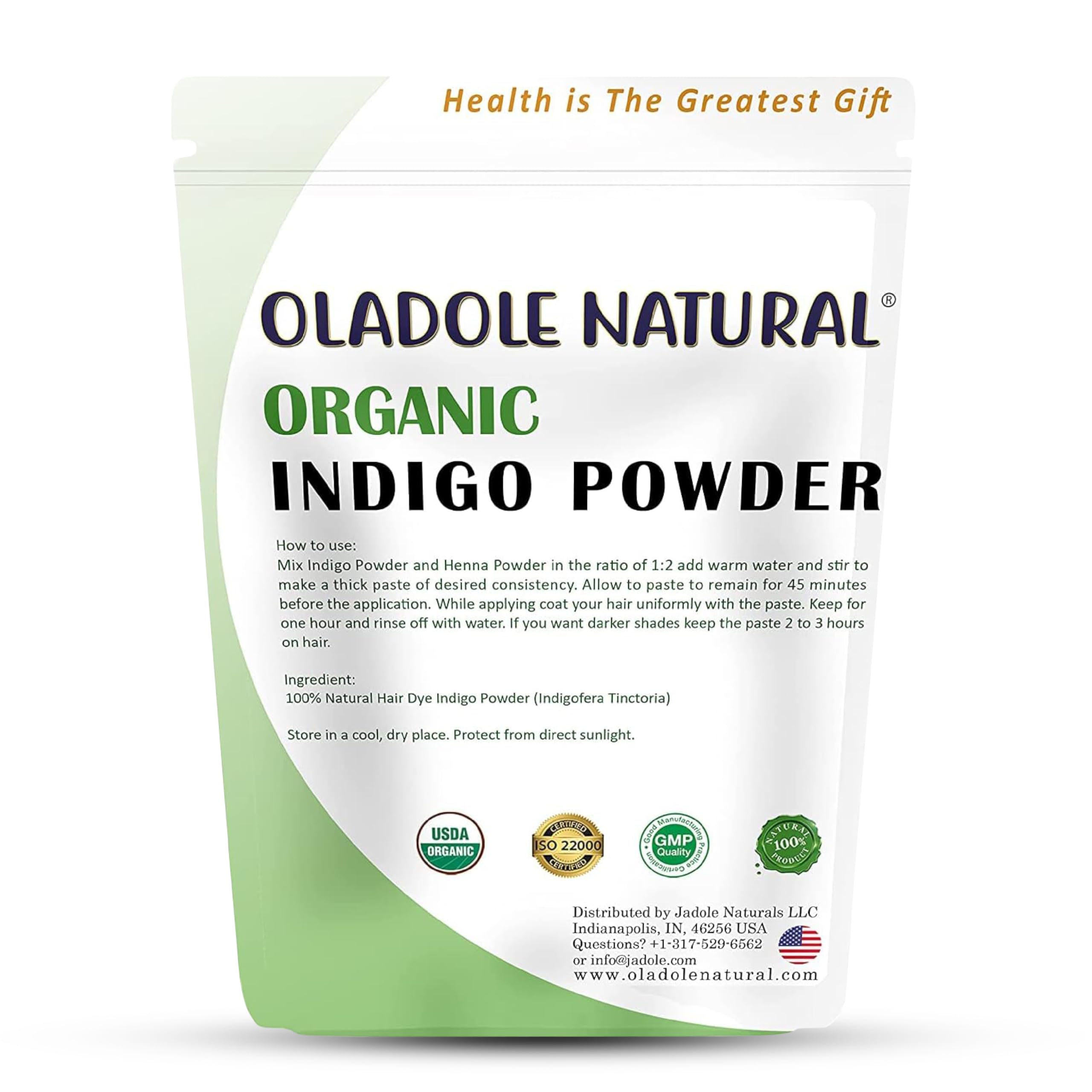 Oladole Natural Organic Indigo Powder 300g Pure & Natural To Prevents Hair Fall,Promotes Hair Quality, Improves Scalp Health