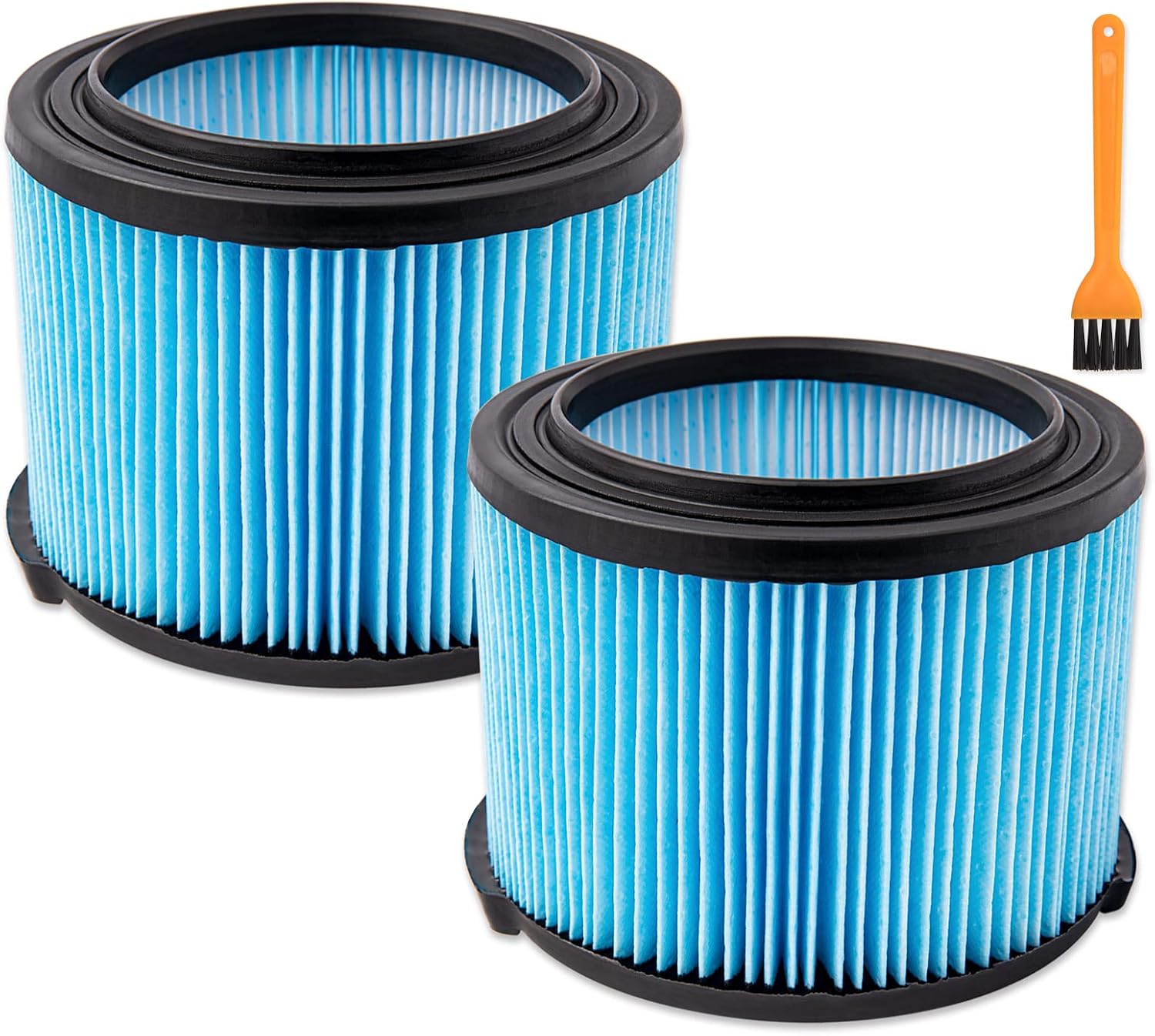 VF3500 Replacement Filter, 3-Layer Fine Dust and Dirt Wet/Dry Vac Filter for Ridgid VF3500 3-4.5 Gallon Portable Vacuums WD3050, WD4070, WD4080, WD4522, 4000RV, 4500RV (2 Pack)
