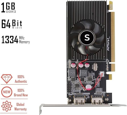Miniatura 2 de Tarjeta gráfica Radeon HD 6570, dual HDMI, 1G GDDR3 de 64 bits, tarjetas de video PC, perfil bajo, GPU de computadora, PCI Express x 16, 60 W de