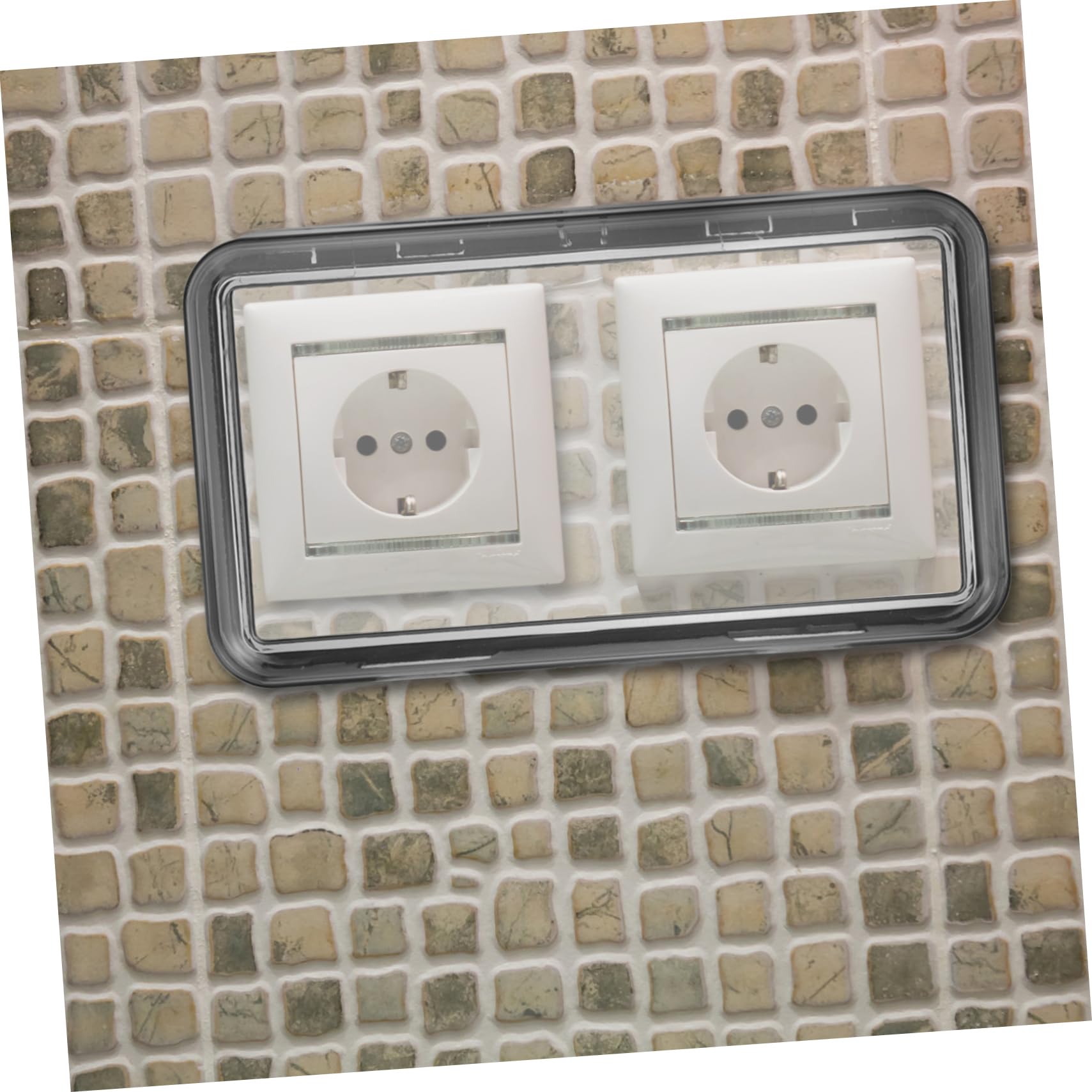 OSALADI 2pcs Socket Waterproof Box Power Plug Outlet Covers Receptacle Outlet Shell Electrical Panel Covers Socket Protective Case Outdoor Plug Receptacle Protector Outlet Case Material