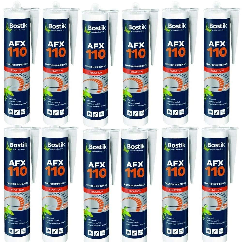 Mastic de fixation BOSTIK AFX 110 - Pack de 12 Cartouches